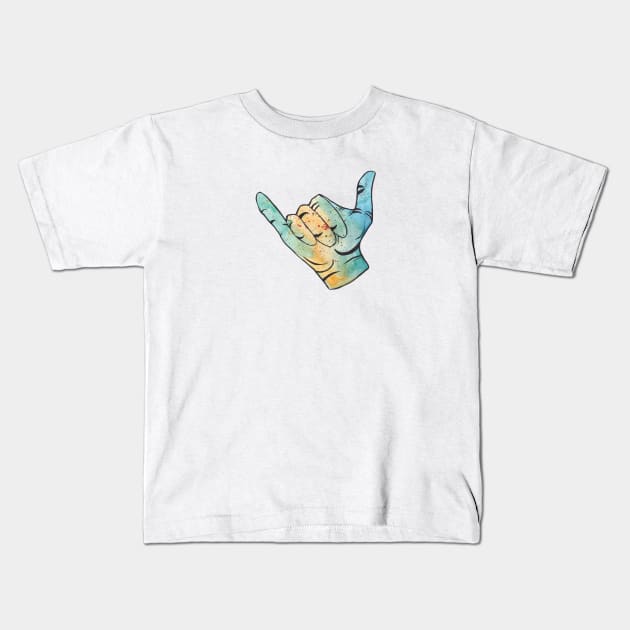 Shaka - Hang Loose Kids T-Shirt by partimesloth